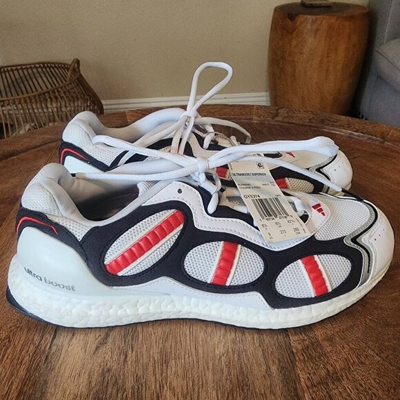 Adidas UltraBoost Supernova DNA White Vivid Red GY5374 Sneakers Mens 9 - Picture 3 of 16